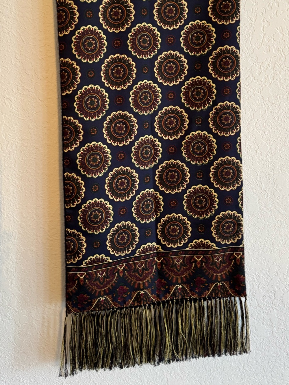 Vintage Dunhill Reversible Cashmere Silk Scarf - Picture 9 of 16